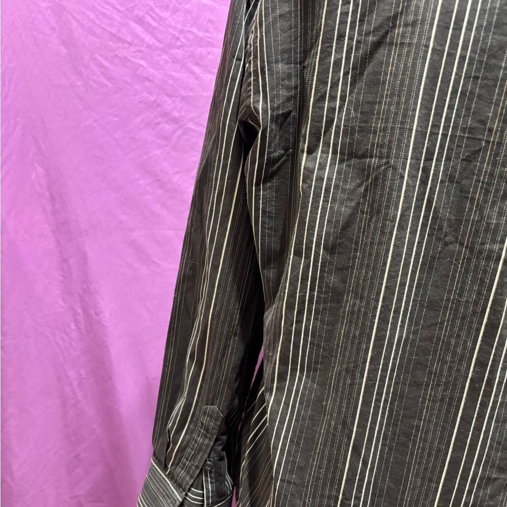 Brown Casual Button Down Shirt with Stripes - Picture 5 of 5